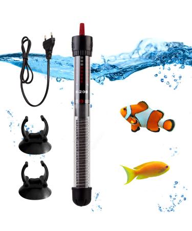 Vegena aquarium heating 200l 200W adjustable thermostat aquarium heating rod Aquarium Heizer with 2 suction cups aquarium heaters for fish tanks and aquarium