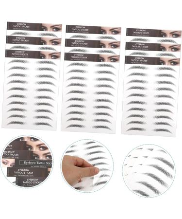 SOESFOUFU Black Eyebrows 10pcs Imitation Eco Eyebrow Sticker Stickers Makeup Stickers Black Stickers Grooming Stickers Brow - Buy Online on GoSupps.com