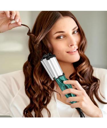 Wave Hair Iron Waver Curling Iron Temperature Adjustable Wavy Hair Curler Hair Crimper For Women For All Hair Types Green European Regulations - Buy Online on GoSupps.com