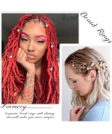 Silver Star Braid Hair Clips - 5PCS Dreadlock Charms for Women and Girls - Buy Online on GoSupps.com