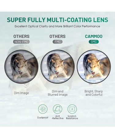 CAMMOO 12x42 HD Binoculars - IPX7 Fog & Waterproof - Bright BAK-4 Prism - Universal Phone Adapter - Bird Watching & Hunting - BLACK - Buy Online on GoSupps.com