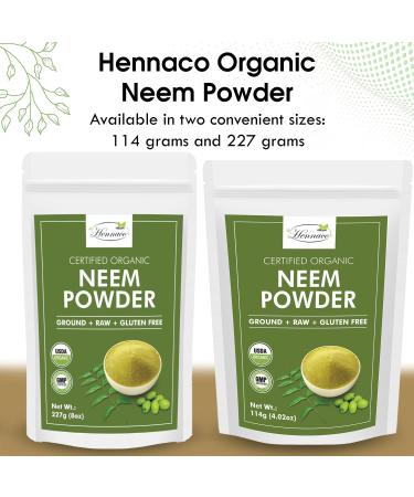 Organic Neem Powder| Ayurvedic Herb for Skin and Hair | Resealable Zip Lock Pouch | USDA Organic| Pure & Natural Neem Powder for Drinking| Dried Neem Leaves Powder| 227 Grams (8 OZ) 8.01 Ounce (Pack of 1) - Buy Online on GoSupps.com