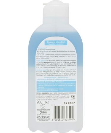 Garnier Sensitive Essential 2-in-1 two-phase make-up remover suitable for sensitive skin 200 ml - Buy Online on GoSupps.com