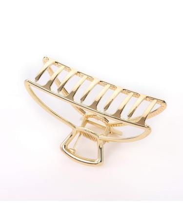 Textention Metal Hair Clips 2 Pack for Thick Hair - Gold + Silver Half Bun Barrette Jaw Clamp for Women/Girls - Buy Online on GoSupps.com