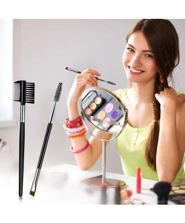 2-Piece 2-in-1 Eyebrow Brush Set | Double-Sided Comb & Eyelash Separator for Women | Perfect for Precise Eyebrow Grooming | International Shipping Available - Buy Online on GoSupps.com