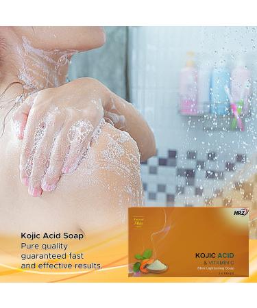 Kojic Acid & Vitamin C Skin Lightening Soap (3.5 Oz, 2 Bars) - Reduce Dark Spots, Wrinkles, Signs of Aging - Exfoliating & Brightening Face and Body Wash - Buy Online on GoSupps.com