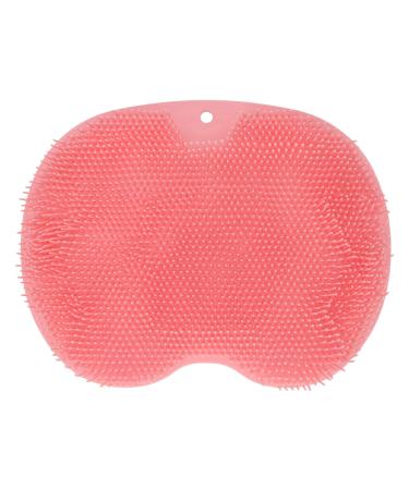 Silicone footbrush shower-foot scrubber multifunctional foot massage device scrubbing mat with 75 strong suction cups for bathrooms pink improves circulation