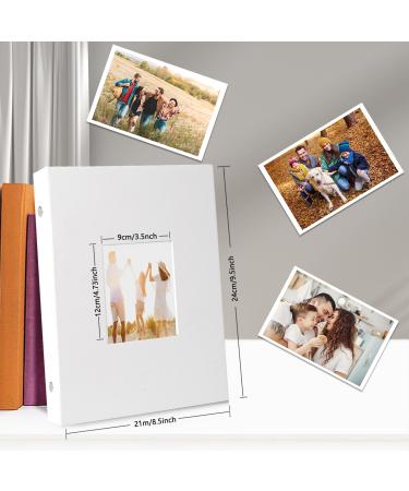 Miaikoe 6x4 Photo Album with 300 Pockets - Large Capacity Linen Album for Family Wedding Anniversary, Holds 300 Horizontal 10x15cm Photos - White - Buy Online on GoSupps.com
