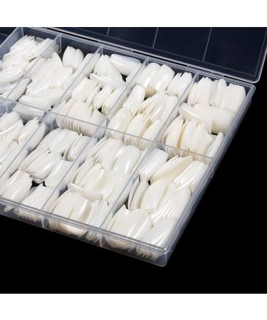 500pcs Natural Coffin Nails Tips - Artificial Fingernails for Women & Girls | Full Set of False Nails - Buy Online on GoSupps.com
