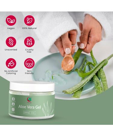 Aloe Vera Gel 12 oz | Unscented | Best for Face Scalp & Hair | Yogi s Gift - International Shipping Available - Buy Online on GoSupps.com