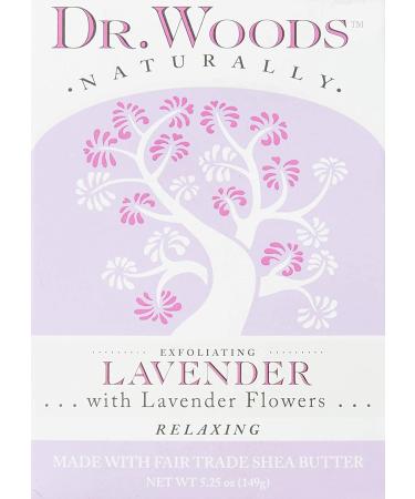 Dr. Woods Exfoliating Lavender Soap with Organic Shea Butter - 5.25 oz - Buy Online on GoSupps.com