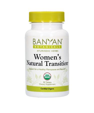 Banyan Botanicals Women's Natural Transition - USDA Organic, 90 Tablets - Cooling & Soothing - Herbal Hotflash Relief for Menopause*