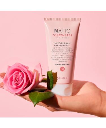 Natio Australia Rosewater Hydration Day Cream-Gel 2.5 oz - Moisturizer with Shea Butter for All Skin Types - Buy Internationally - Buy Online on GoSupps.com
