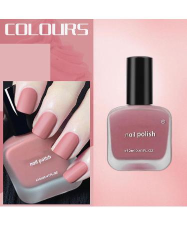Nude Pink Nail Polish Matte Quick Dry Long Lasting Nail Varnish No Need Cure Chip-resistant Nail Polishes Large Volume 12ML Easy to Apply Nail Polish Gift for Women & Girls - Buy Online on GoSupps.com