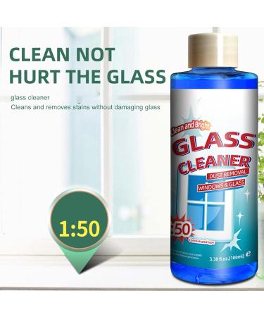 Concentrated Glass Cleaner 100ml Multipurpose Stain Remover For Mirror | Glass Care Products For Bedroom Living Room Bathroom Car Glass Friendly No Scratch Lencyh - Buy Online on GoSupps.com