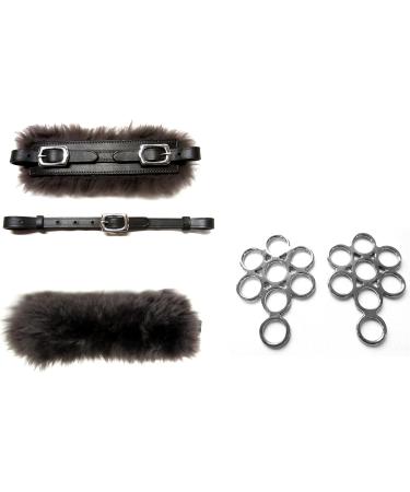 Buy PS Horse Bitless Bridle Hackamore Set | Real Sheepskin Black & Silver Fitting - International Shipping Available - Buy Online on GoSupps.com