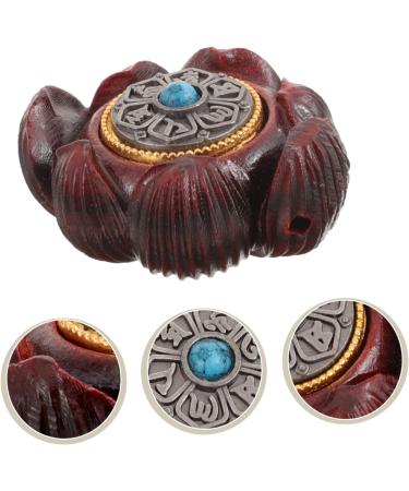Tovinanna Mini Lotus Flower Wood Carving - Hand Exercise Plate & Feng Shui Vintage D cor - Sandalwood Sculpture for Home & Office - Buy Online on GoSupps.com