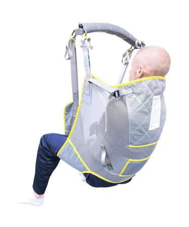 Patient Lift Toileting Mesh Sling Transfer Belt Four Point Support Full Body Sling Medical Transfer Equipment for Patients Shower Commode Transfer Helper (Size : M) Medium