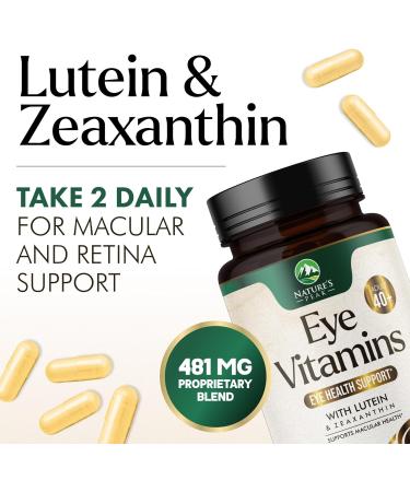 Eye Vitamins Supplements - 3x Strength Eye Health Vitamin with Lutein and Zeaxanthin - Vision Macular Health & Dry Eyes Support With Zinc Vitamins C E & Minerals Bottled in USA - 120 Capsules 120 Count (Pack of 1) - Buy Online on GoSupps.com