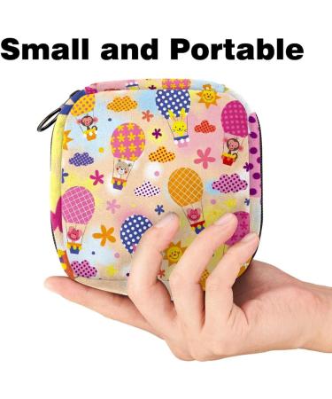 Buy Cute Animal Hot Air Balloon Storage Bags | Women's Menstruation Pockets & Portable Cup - Perfect for Teens & Girls - Buy Online on GoSupps.com