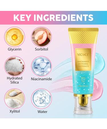 CCKULOOB Niacinamide Toothpaste 100 g whitening toothpaste lighter against coffeetea stains gentle on sensitive gums fluoridefree with papaya enzyme and organic coconut oil developed by dentists Niacinamide 100 g 1er Pack - Buy Online on GoSupps.com