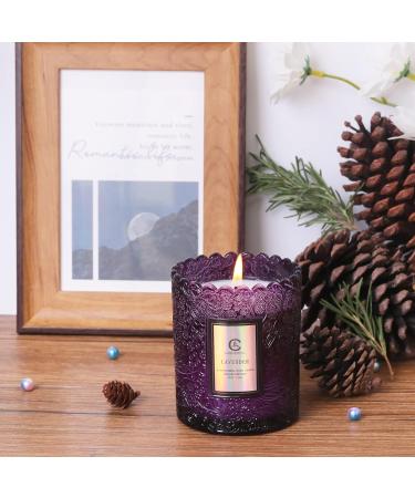 French Juniper Lavender Candle - Scented Gifts for Women | 45+ Hours Burn Time | Purple Glass Candle for Home Scented Ambiance - Buy Online on GoSupps.com