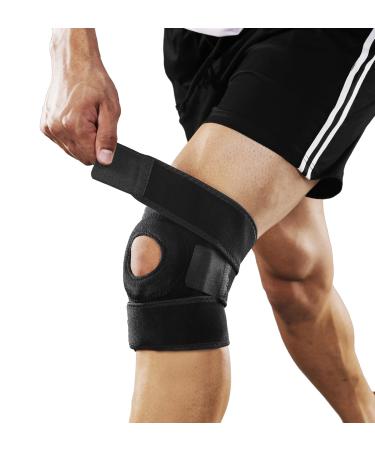 Knee Braces for Knee Pain Knee Brace for Women Men Patellar Tendon Support Strap Knee Brace for Meniscus Tear Knee Compression Sleeve for Knee Pain (Black)