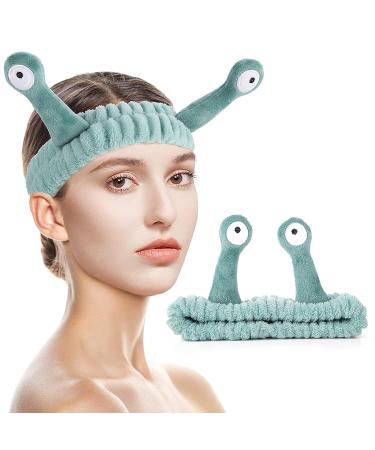 SPA Face Wash Headband Palm and Snail Hair Bands Makeup Headbands Soft Cute Cartoon Women Hair Accessories for Makeup Washing Face Shower Beauty Skincare Snail -1pcs