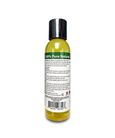 Wells 100% Pure Avocado Oil 4 fl oz - Natural Carrier Oil for Hair, Eyelashes & Brows Growth - Moisturizes and Strengthens Hair, Skin & Nails - Cold Pressed - Buy Online on GoSupps.com