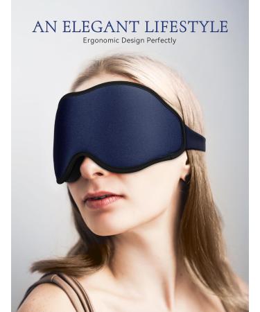 Premium Sleep Masks for Men & Women - 3D Contoured Blackout Eye Cover for Travel Side Sleepers & Lash Extensions - Soft Memory Foam Available in Black & Blue - Buy Online on GoSupps.com
