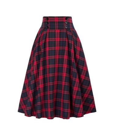 Women skirts chiffon maxi skirt tulle rock chiffon swing bell rock elastic waist beach rock flower pattern fold rock casual women elegant neckholder red l