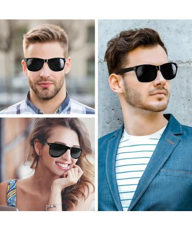 Ownkim Pinhole Glasses - 3 Pack Eye Trainers for Vision Improvement & Relaxation | Black Grid Anti-Fatigue Glasses - Buy Online on GoSupps.com