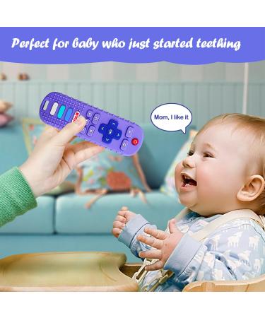 ERSIHUA Silicone Baby Teething Toys - 2-Pack TV Remote Teethers for 3-12 Months Boys and Girls (Black+Pink) - Buy Online on GoSupps.com
