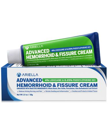 Hemorrhoid Treatment Fissure Lidocaine Cream: Fast Soothing Healing Itching Burning Pain Relief for Men and Women