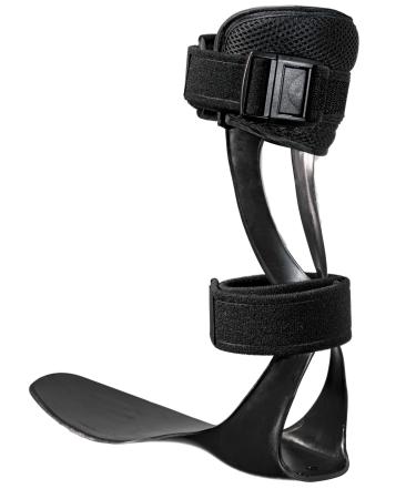 Brace On AFO S-Type - Drop Foot Stabilizer Moldable Trimmable Lightweight Polyethylene with Padding and Buckle Closure Men Right