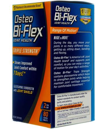 Osteo Bi-Flex Triple Strength 80 Coated Tablets - Joint Support Supplement - Buy Online on GoSupps.com