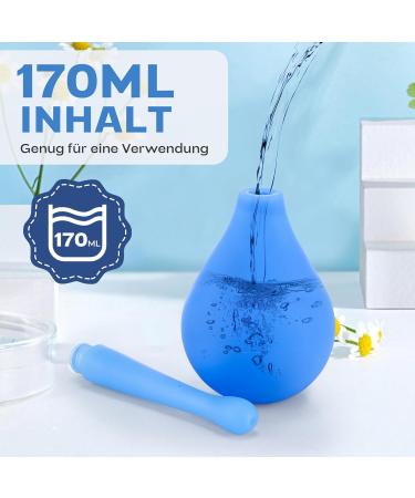  MOAJAZA Vaginal and intimate douche for women 170 ml reusable douche intimate douche vaginal douche for body care and intestinal cleansing anti-reflux blue - Buy Online on GoSupps.com