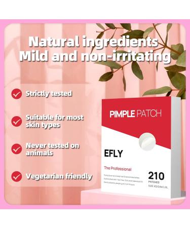 EFLY Hydrocolloid Pimple Patches with Tea Tree Oil & Salicylic Acid Invisible Acne Dots for Face 210 Patches - Buy Online on GoSupps.com