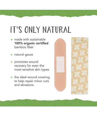 Patch Natural Bamboo Bandages - Eco-Friendly, Light 25 Pack for Cuts & Scratches - Buy Online on GoSupps.com