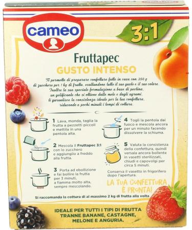 3 x Cameo Fruttapec Gusto Intenso prepared for homemade jam 50 g (contains 2 bags of 25 g) - Buy Online on GoSupps.com