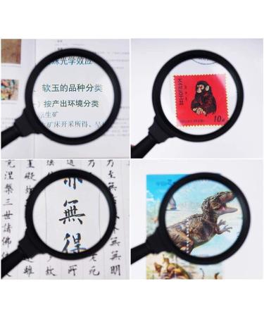 Lightweight Magnifying Glass 5X / 10X Hand-Held Optical Lens Black Magnifying Glass for Children Students and Elderly People to Read Books for Experimental Research Lofty Ambition - Buy Online on GoSupps.com