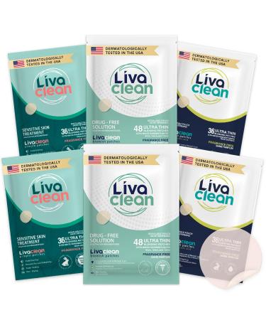 Livaclean (240 Count 6 Pack) Mixed bundle of Regular (96) Salicylic Acid (72) and T.Tree (72) Hydrocolloid Patches 6 Pack - 240 Count