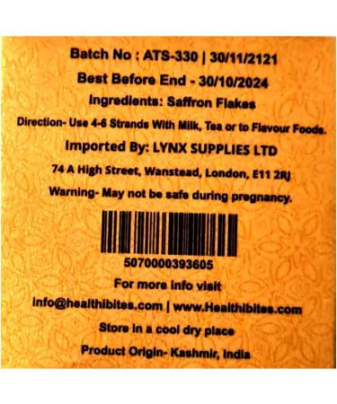 Kashmiri MONGRA Saffron 1 GM - Buy Online on GoSupps.com