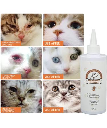 237ml Dogs and Cats Eye Cleaner Pet Eye Care Dogs Eye Rinse Liquid for Cleanse Irritated Eyes - Buy Online on GoSupps.com