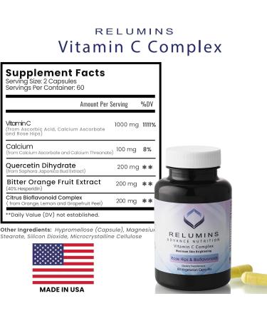 Relumins Advanced White Set - 1650mg Glutathione Complex (90 Capsules) and Advanced Vitamin C with Rose HIPS and Bioflavonoids (60 Capsules) Bundle 1 Month Supply - Buy Online on GoSupps.com