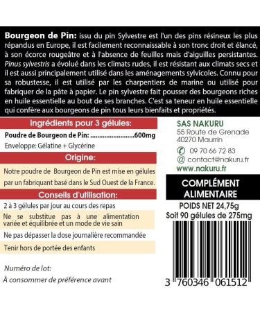 NAKURU | Pine Bud | Power Range | Made in France | The Master of Light | (90 Capsules of 275 mg/Net Weight: 24.5 g) - Buy Online on GoSupps.com