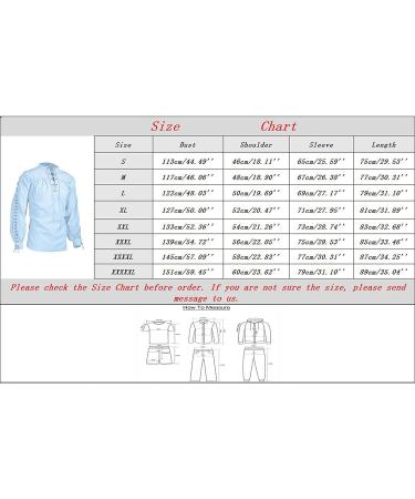 Men's Ruffled Gothic Shirt Medieval Retro Lace-Up Cowl Neck Vintage Top XL - Buy Online on GoSupps.com