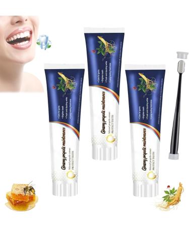 Ginseng Propolis Whitening Toothpaste Stain Removal & Fresh Breath (3 pcs) | Natural Tooth Care for Loose Teeth - Buy Online on GoSupps.com