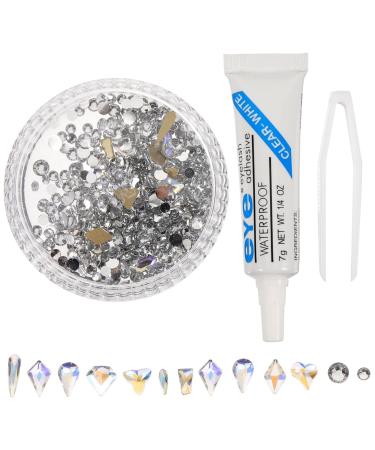 4 Sets of Christmas Christmas Presents Nail Art Gemstones Rhinestones Stick on Jewellery Stickers Sticky Gemstones Makeup Gemstones for Eyes Jewel Forming