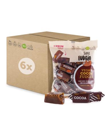 Super Fudgio Bio Bonbons - Kocao - vegan and gluten -free - Organic caramel candies without palm oil - with organic coconut milk and coconut sugar |6x150g multipack |Kocao cocoa 1 piece (6 Pack)